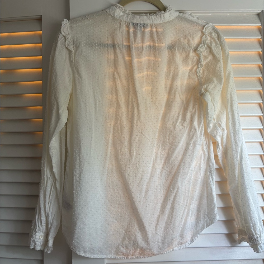 J. Crew Cream Textured Blouse - Picture 2 of 2